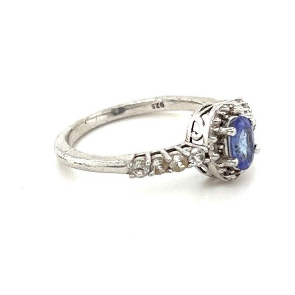 Tanzanite/Cz Ring  - Picture 3 of 6